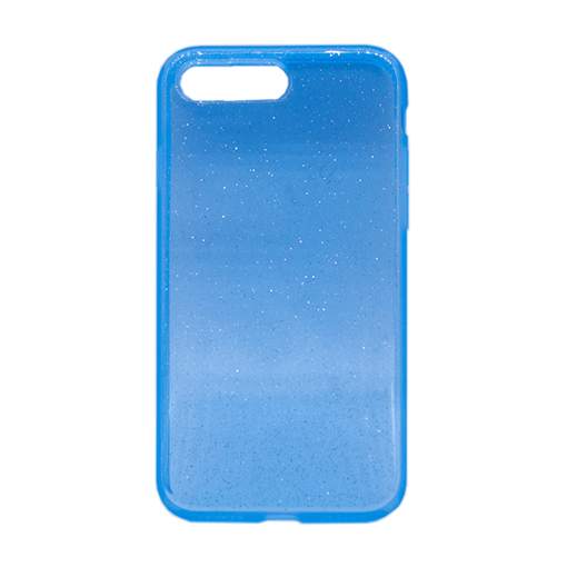 Αστραφτερή Θήκη Πλάτης Σιλικόνης για Apple iPhone 7 Plus / 8 Plus - Χρώμα: Μπλε