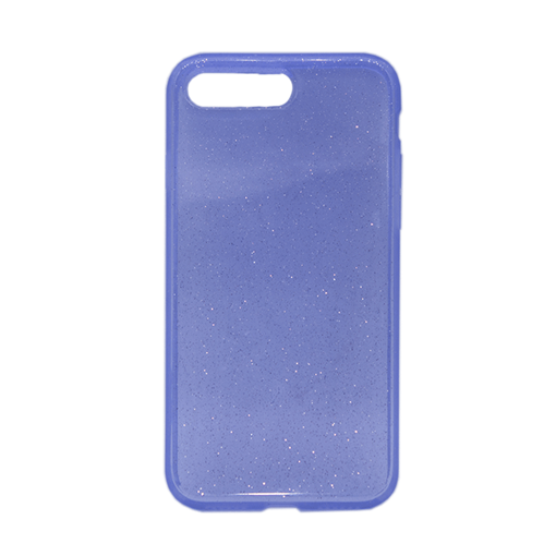 Αστραφτερή Θήκη Πλάτης Σιλικόνης για Apple iPhone 7 Plus / 8 Plus - Χρώμα: Μωβ