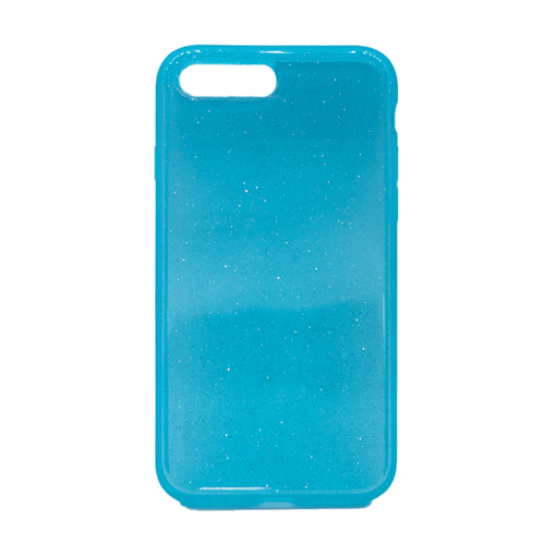 Αστραφτερή Θήκη Πλάτης Σιλικόνης για Apple iPhone 7 Plus / 8 Plus - Χρώμα: Τιρκουάζ