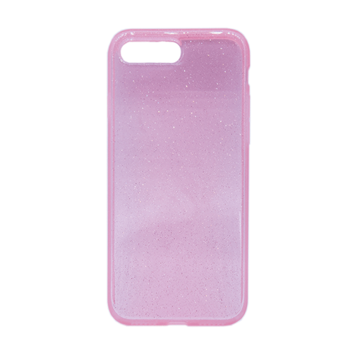 Αστραφτερή Θήκη Πλάτης Σιλικόνης για Apple iPhone 7 Plus / 8 Plus - Χρώμα: Ροζ