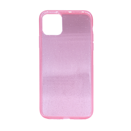Αστραφτερή Θήκη Πλάτης Σιλικόνης για Apple iPhone 11 - Χρώμα: Ροζ
