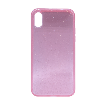 Εικόνα της Αστραφτερή Θήκη Πλάτης Σιλικόνης για Apple iPhone X / XS - Χρώμα: Ροζ