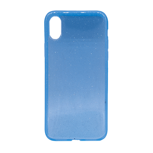 Αστραφτερή Θήκη Πλάτης Σιλικόνης για Apple iPhone X / XS - Χρώμα: Μπλε