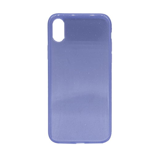 Αστραφτερή Θήκη Πλάτης Σιλικόνης για Apple iPhone X / XS - Χρώμα: Μωβ