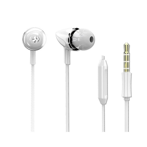 Wired Earphones PZX 1561 Headset Ενσύρματα Ακουστικά - Χρώμα: Λευκό