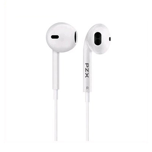 Wired Earphones PZX H02 Headset Ενσύρματα Ακουστικά - Χρώμα: Λευκό