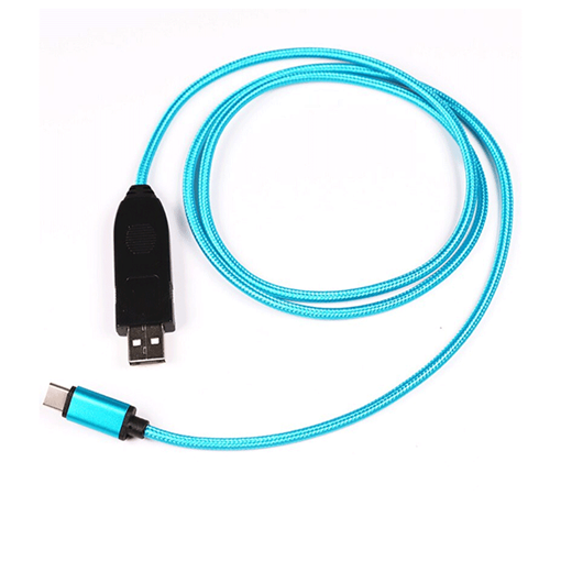 Καλώδιo Φόρτισης και Μεταφοράς Δεδομένων (Type -C USB) 1μ  - Χρώμα: Μπλέ