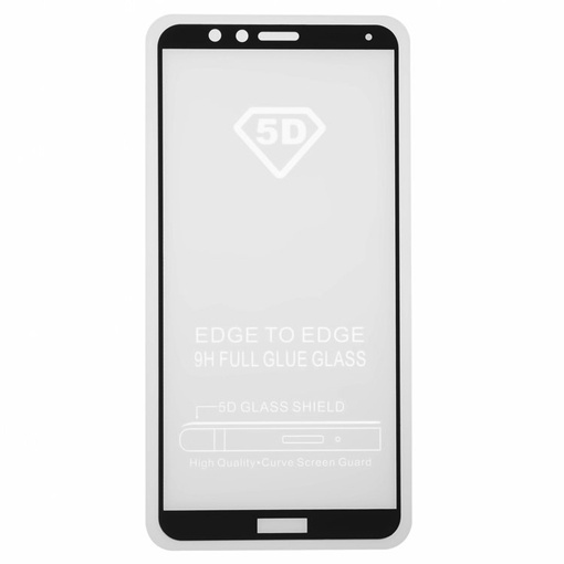 Προστασία Οθόνης Tempered Glass 9H/5D Full Glue Full Cover 0.3mm για Huawei Honor 7X - Χρώμα: Μαύρο