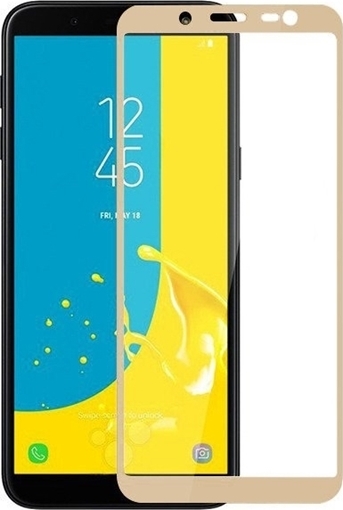 Προστασία Οθόνης Tempered Glass 5D Full Cover Full Glue 0.3mm για Samsung Galaxy J600F J6 2018 - Χρώμα: Χρυσό