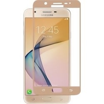 Picture of Screen Protector Tempered Glass 9H/5D Full Glue Full Cover 0.1mm for Samsung Galaxy J510F J5 2016 - Color: Gold