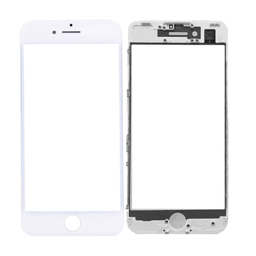 Τζαμάκι οθόνης Lens με OCA και Πλαίσιο για iPhone 7 - Χρώμα: Λευκό