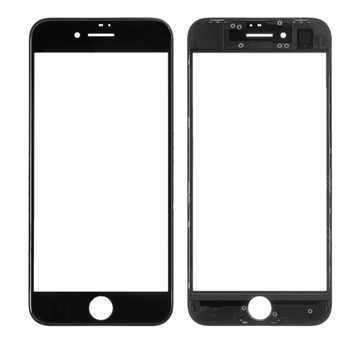 Picture of Lens Glass With OCA and Frame for iPhone 8 - Color: Black
