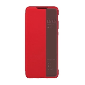 Θήκη Smart View Flip Cover για Xiaomi Redmi Note 8 Pro - Χρώμα: Κόκκινο