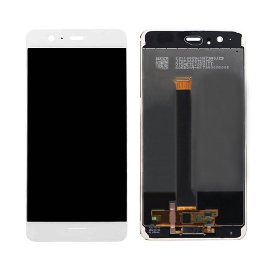 Οθόνη LCD με Μηχανισμό Αφής με Πλαίσιο και Καλωδιοταινία Κεντρικού Κουμπιού για Huawei P10 Plus - Χρώμα: Λευκό