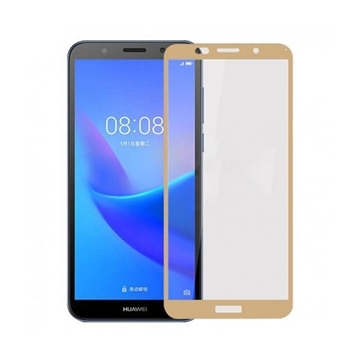 Picture of Tempered Glass Screen Protector 9H/5D Full Glue Full Cover 0.3mm for Huawei Y5 2018/Y5 Prime 2018/Honor 7S - Color: Gold