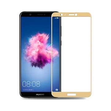 Picture of Tempered Glass Screen Protector 9H/5D Full Glue Full Cover 0.3mm for Huawei P Smart 2018 - Color: Gold