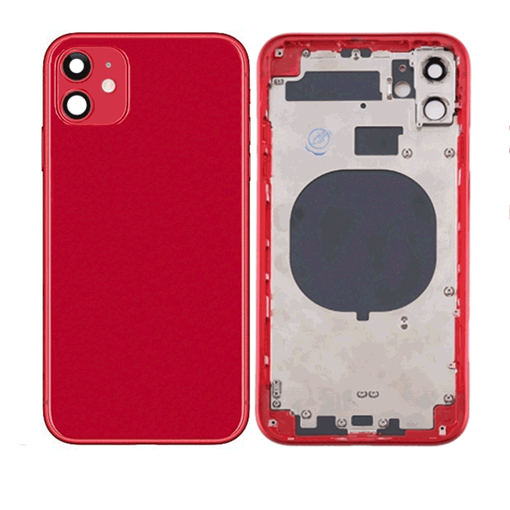 Πίσω Καπάκι με  Πλαίσιο (housing) για iPhone 11 - Χρώμα: Κόκκινο