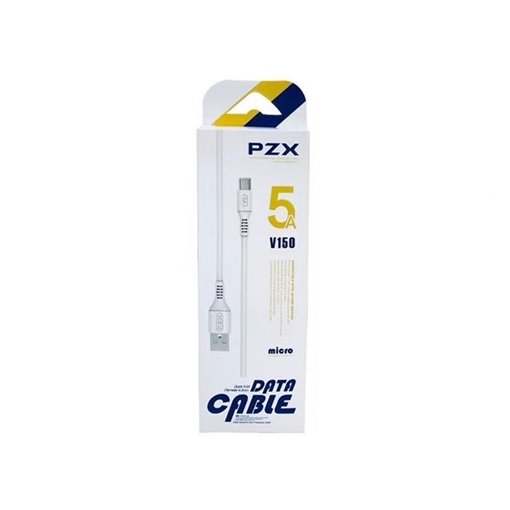 PZX V150 Καλώδιο Φόρτισης και Μεταφοράς Δεδομένων 1m Micro-USB Data and Charging Cable - Χρώμα: Λευκό