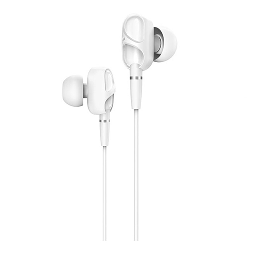 Earldom ET-E25 Ακουστικά /  Double Dynamics Earphones  - Χρώμα: Λευκό