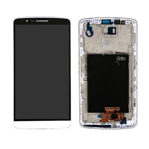 Οθόνη LCD και μηχανισμός αφής για το LG G3 Stylus D690 +FRAME- Χρώμα: Λευκό