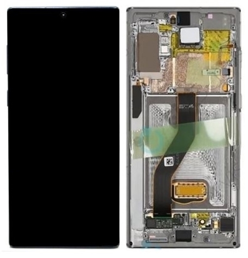 Γνήσια Οθόνη LCD με Μηχανισμό Αφής και Πλαίσιο για Samsung Galaxy Note 10 N970F GH82-20818C/GH82-20817C - Χρώμα: Ασημί