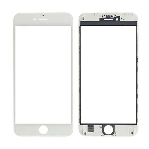 Τζαμάκι οθόνης Lens με OCA και Πλαίσιο για iPhone 6 - Χρώμα: Λευκό