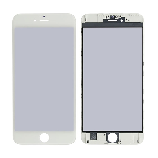 Picture of Lens Glass With OCA and Frame for iPhone 6s - Color: White
