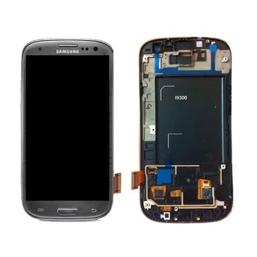 Picture of Original LCD Complete with Frame for Samsung Galaxy S3  i9300 GH97-13630F - Color: Grey