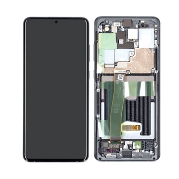 Picture of Original LCD Complete With Frame for Samsung Galaxy S20 Ultra G988F GH82-22271B - Color: Cosmic Grey