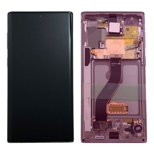 Γνήσια Οθόνη LCD με Μηχανισμό Αφής και Πλαίσιο για Samsung Galaxy Note 10 N970F GH82-20818F/GH82-20817F  - Χρώμα: Ροζ