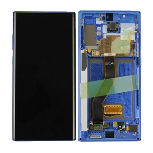 Γνήσια Οθόνη LCD με Μηχανισμό Αφής και Πλαίσιο για Samsung Galaxy Note 10 Plus N975F GH82-20838D - Χρώμα: Μπλε