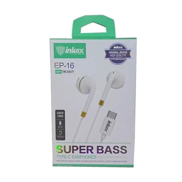 Εικόνα της inkax - EP-16 Ακουστικά hands free Τype-C - Χρώμα: Λεύκο