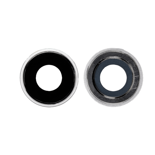 Τζαμάκι Κάμερας με Πλαίσιο / Camera lense with Frame για Apple iPhone XR - Χρώμα: Ασημί