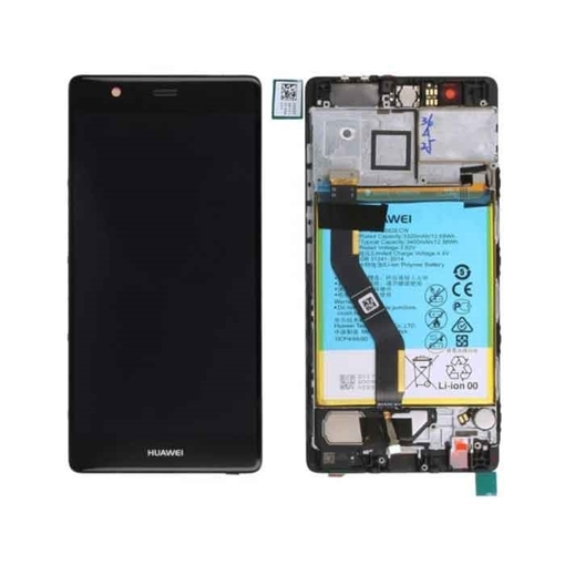 Γνήσια Οθόνη LCD με Μηχανισμό Αφής και Πλαίσιο και Μπαταρία (Service Pack) για Huawei P9 Plus 02350SUS - Χρώμα: Γκρί