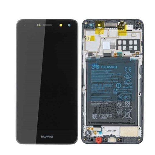 Picture of Original LCD with Touch Screen and Frame and Battery (Service Pack) for Huawei Y5 2017 - Color: Grey