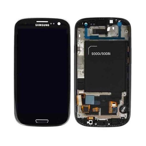 Γνήσια Οθόνη LCD με Μηχανισμό Αφής και Πλαίσιο για Samsung Galaxy S3 Neo (i9301) - Χρώμα: Μαύρο