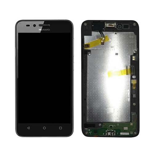 Γνήσια Οθόνη LCD με Μηχανισμό Αφής και Πλαίσιο για Huawei Ascend Y3II 4G  - Χρώμα: Μαύρο