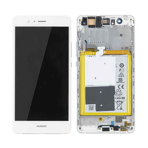 Γνήσια Οθόνη LCD με Μηχανισμό Αφής και Πλαίσιο και Μπαταρία  (Service Pack) για Huawei P9 Lite 02351TQV - Χρώμα: Λευκό