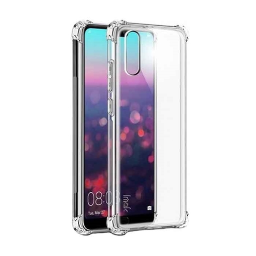 Picture of Back Cover Silicone Case Anti Shock 0.5mm for Huawei P20 - Color: Clear