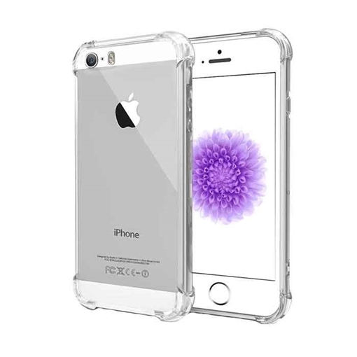 Picture of Back Cover Silicone Case Anti Shock 1.5mm for Apple iPhone 5G - Color: Clear