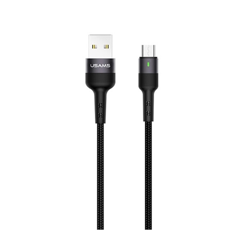 USAMS US-SJ312 U26 Καλώδιο Φόρτισης 1m Micro-USB Braided Data Charging Cable - Χρώμα: Μαύρο