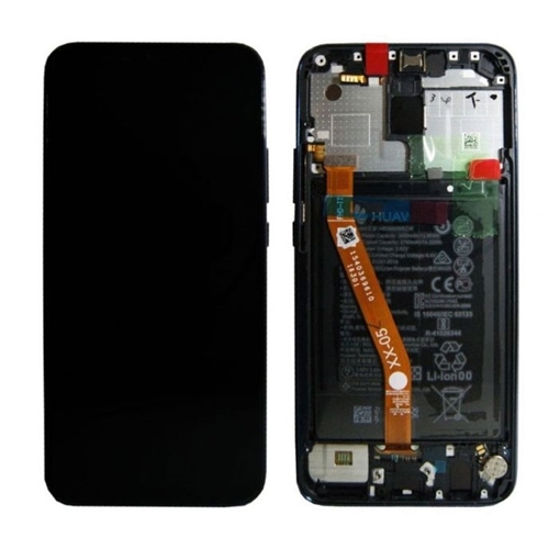 Γνήσια Οθόνη LCD με Μηχανισμό Αφής και Πλαίσιο και Μπαταρία  για Huawei Mate 20 Lite (Service Pack) 02352DFF/02352DKK/02352GTW - Χρώμα: Μαύρο