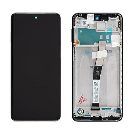 Γνήσια Οθόνη LCD με Μηχανισμό Αφής και Πλαίσιο για Xiaomi Redmi Note 9 Pro 560003J6B200 (Service Pack) - Χρώμα: Γκρί