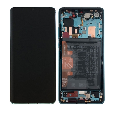 Εικόνα της Γνήσια Οθόνη LCD με Μηχανισμό Αφής και Πλαίσιο με Μπαταρία για Huawei P30 Pro (Service Pack) 02352PGE - Χρώμα: Aurora Blue