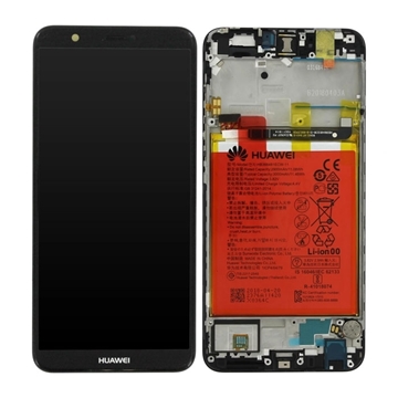 Εικόνα της Γνήσια Οθόνη LCD με Μηχανισμό Αφής και Πλαίσιο με Μπαταρία για Huawei P Smart (Service Pack) 02351SVJ/02351SVK - Χρώμα: Μαύρο
