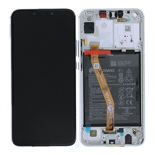 Picture of Original LCD Complete With Frame and Battery for Huawei P Smart Plus(Service Pack) 02352BUK - Color: White
