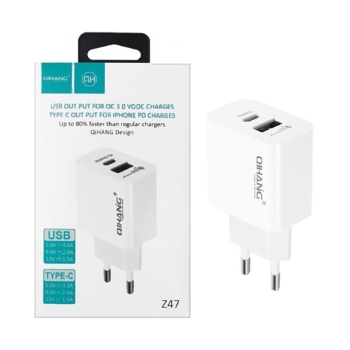 Picture of QIHANG Z47 Quick Charge 3.0 Type-C - Color: White