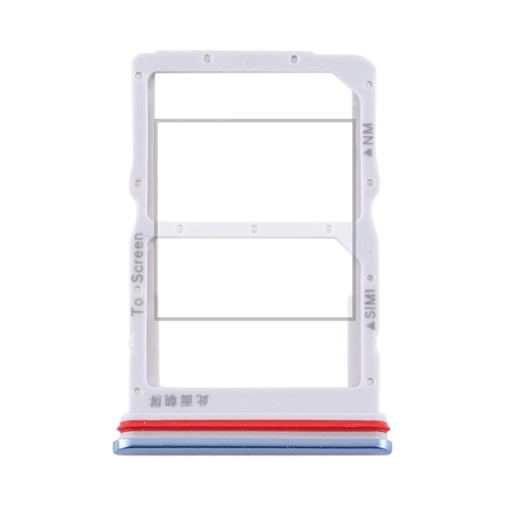 Picture of SIM Tray Single SIM και SD for Huawei P40 Lite  - Color: Blue