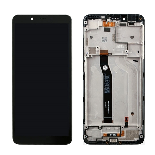 Γνήσια Οθόνη LCD με Μηχανισμό Αφής και Πλαίσιο για Xiaomi Redmi 6 / 6A  560610038033 (Service Pack) - Χρώμα: Μαύρο
