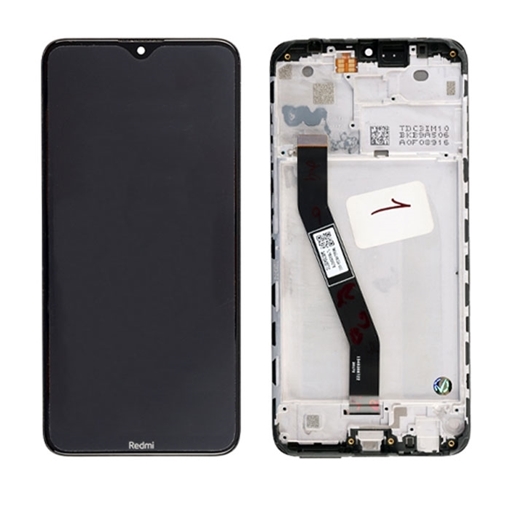Γνήσια Οθόνη LCD με Μηχανισμό Αφής και Πλαίσιο για Xiaomi Redmi 8 5600040C3I00 (Service Pack) - Χρώμα: Μαύρο